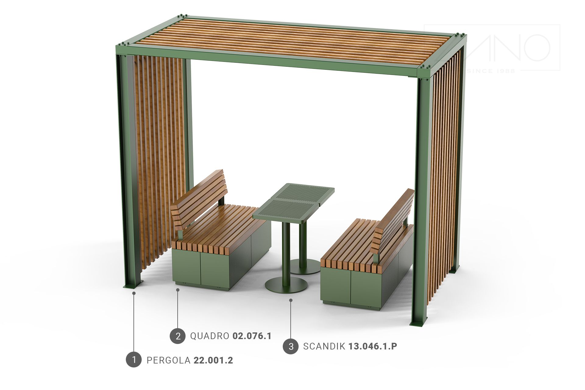 Quadro, Scandik, Pergola Möbel Set